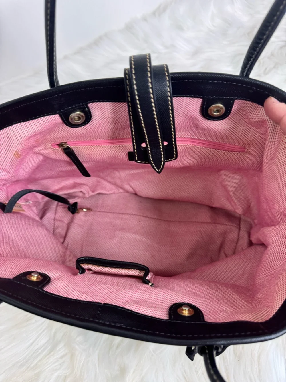 Dooney & Bourke Navy & Black Cindy Tote